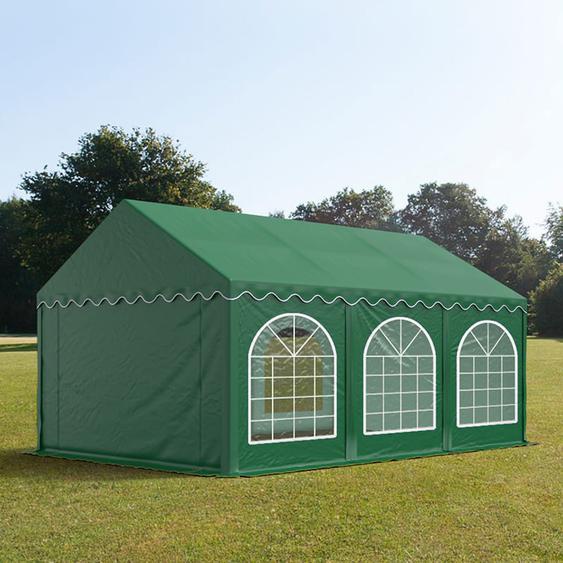 4x6 m tente de réception, PVC 750, H. 2 m, vert foncé - (7212)