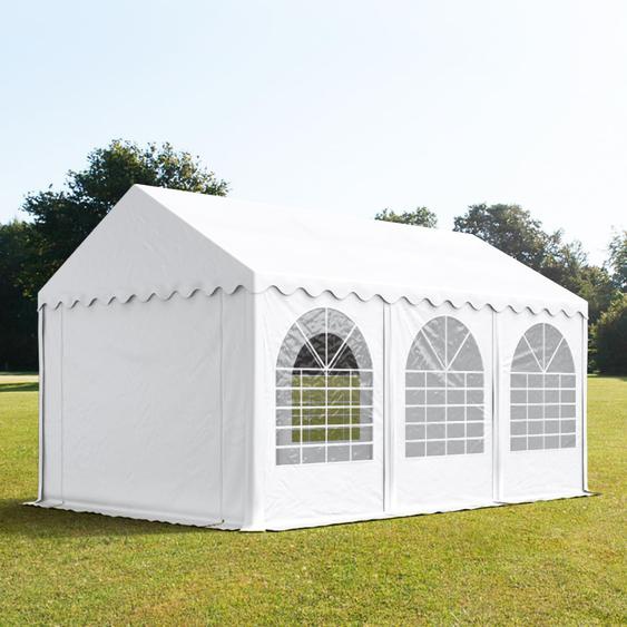 4x6 m tente de réception, PVC 800, H. 2 m, blanc - (2647)