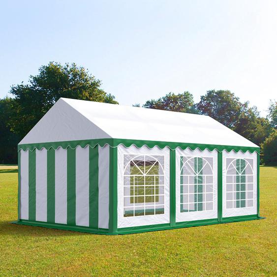 4x6 m tente de réception, PVC 700, H. 2 m, vert-blanc