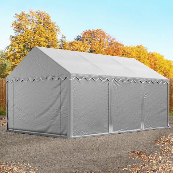 4x6 m tente de stockage, PVC 700, H. 2 m, gris - (6091)