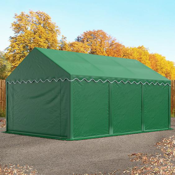 4x6 m tente de stockage, PVC 700, H. 2 m, vert foncé - (5092)