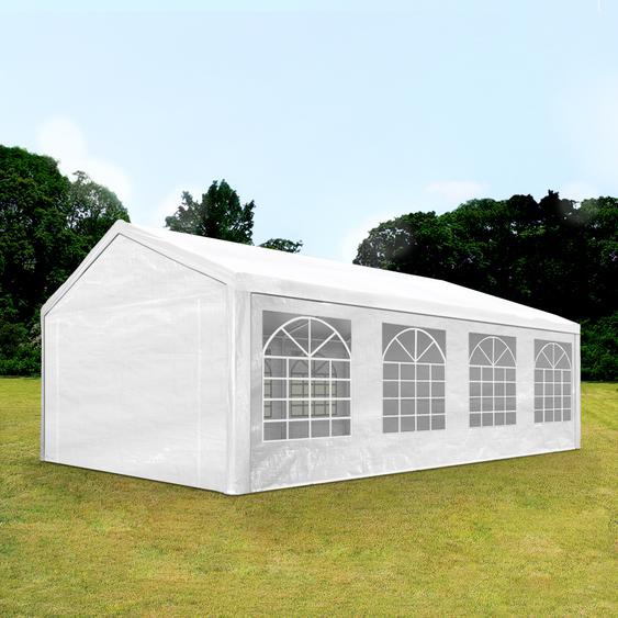 4x8 m tente de réception, PE 180 g/m², H. 2m, blanc