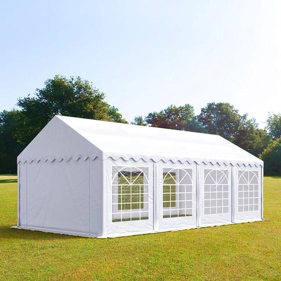 4x8 m tente de réception, PVC 700, H. 2 m, blanc - (4777)