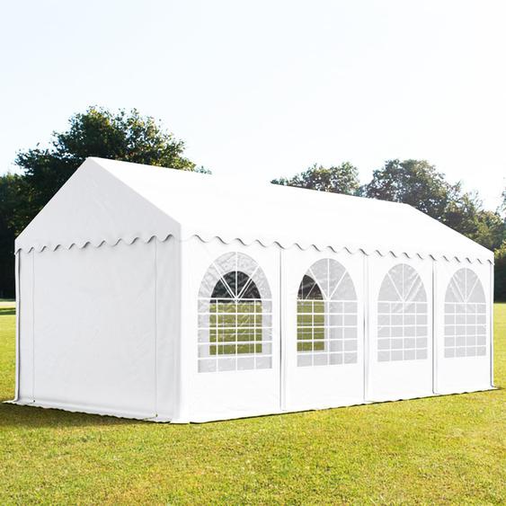 4x8 m tente de réception, PVC 800, H. 2 m, blanc - (7852)