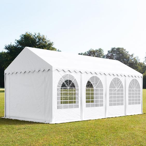 4x8 m tente de réception, PVC 800, H. 2 m, blanc - (7840)