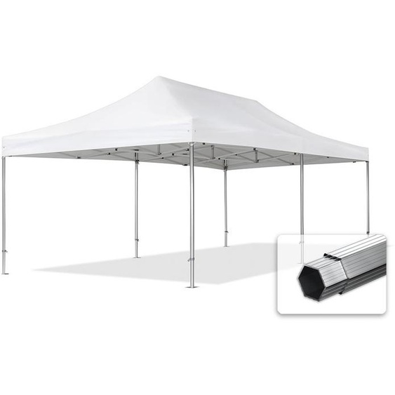 4x8 m Tonnelle pliante Alu, PVC 850, blanc - (578685)