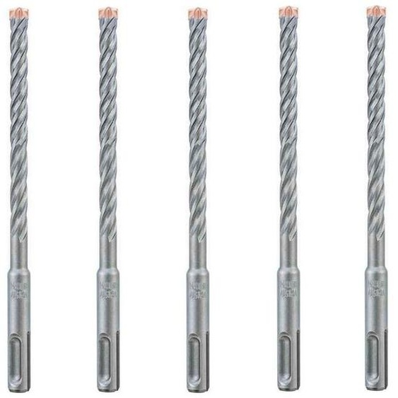 5 Forets Marteau FORCE X 4 Taillants Haute Performance - Béton Armé 160° D. 12 x Lt. 260 x Lu. 200 mm x Q. SDS+ x Z4 - Diamwood