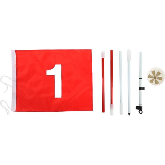 5 sections Golf détachable avec mât de drapeau vert et ensemble de gobelets à trous Pratiquer les accessoires dentraînement avec le drapeau rouge
