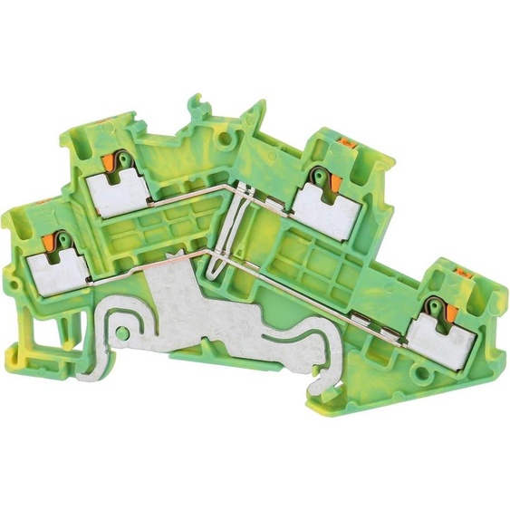 50 pièces Bloc de jonction SL à double extrémité 0,14-1,5qmm, gn/ye - Bloc de jonction de terre 2 p 3,5 mm PTTBS 1,5/S-PE