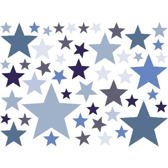 50 stickers étoiles bleues