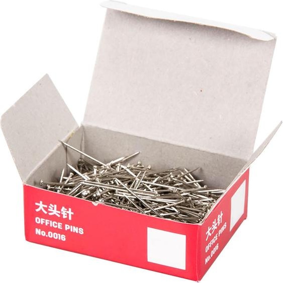 500 épingles droites fines en métal résistant, durables, portables, tête plate polyvalente pour les travaux manuels, le bureau, la famille