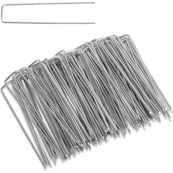 500 pièces Ø2.8mm Ancres de terre 150x25mm Ancres de fixation acier galvanisé Clous de terre Ancres de sol