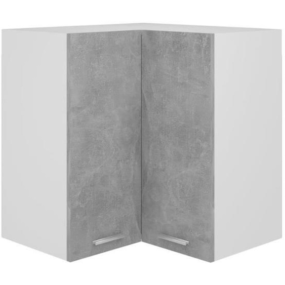 500SPECIAL MONDAY  Armoire dangle suspendue de cuisine|Meuble haut de cuisine Vintage Gris béton 57x57x60 cm Aggloméré Maison parf