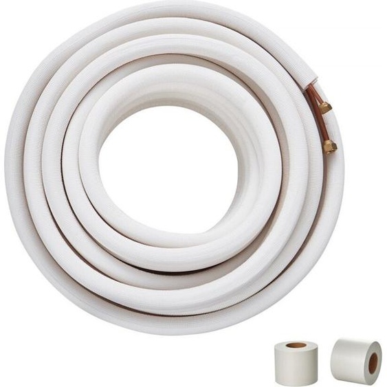 50FT Mini-Split Kit de Conduite pour Climatisation - Tubes Cuivre 1/4 & 3/8, Isolation Triple Couche - HVAC & Réfrigérants/Pompe à Chaleur