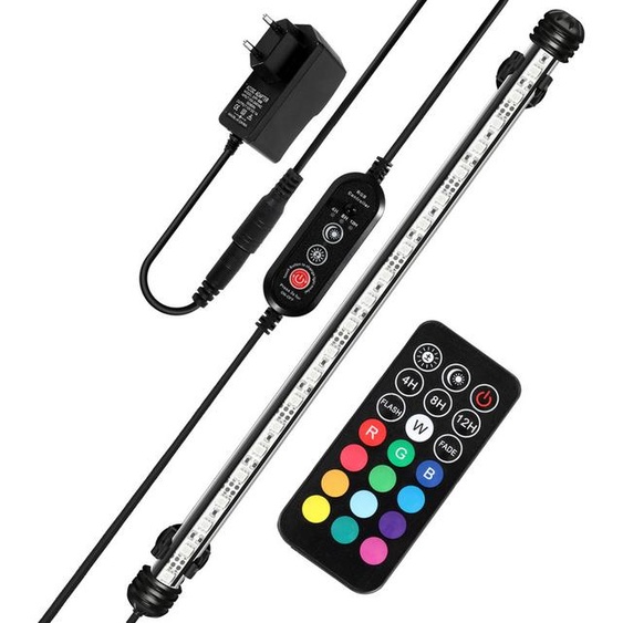58cm LED éclairage daquarium IP67 résistant à leau Lumière RVB Lampe à poser Variable Réservoir à poissons Lampe subaquatique