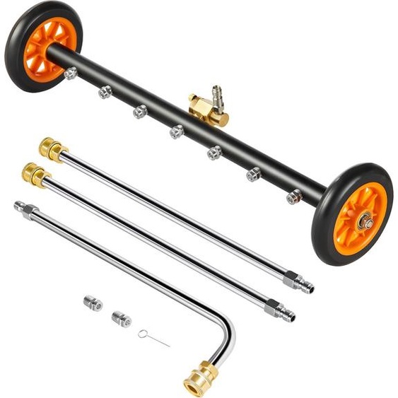 590mm Nettoyeur haute pression sous châssis 2 roues 2 tiges prolongées