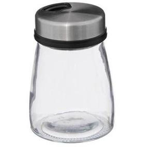 Bocaux à épices - FIVE - 3 bocaux en verre - 0,16L - Couleur gris - Compatible lave-vaisselle