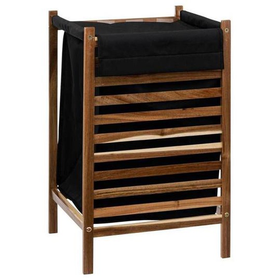 5five - panier à linge 50l blackacia acacia noir