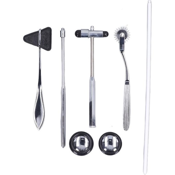 5PCS Neurological Hammer Set Stainless Steel Multifunctional Portable Medical Hammer Set for Nervous System Exam (Jeu de marteaux neurologiques en acier inoxydable pour examen du système nerveux)