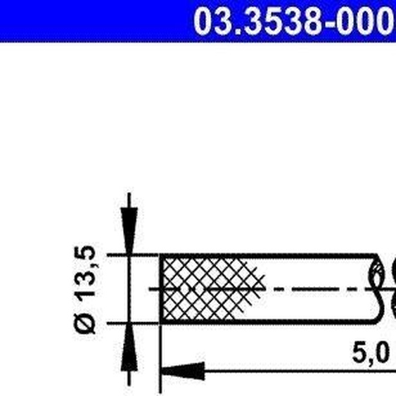 5x ATE tuyau 03.3538-0005.1 5000mm plastique 7,5mm 13,5mm
