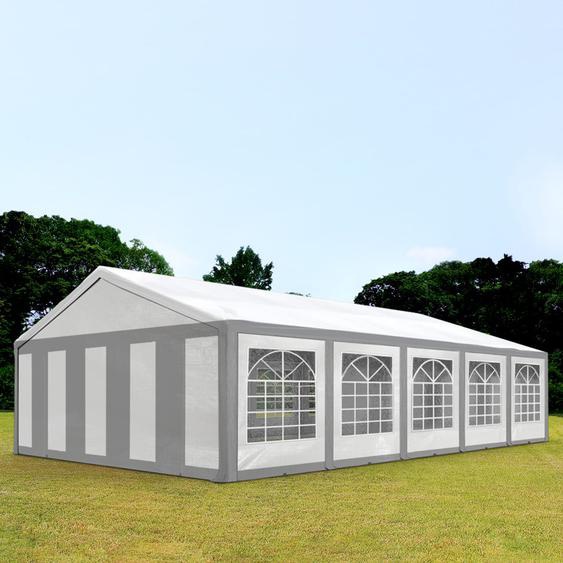 5x10 m tente de réception, PE 450, H. 2 m, gris-blanc - (91124)