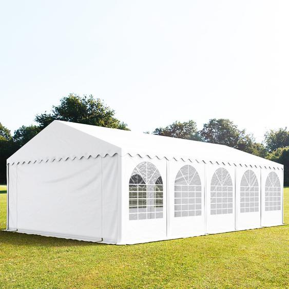 5x10 m tente de réception, PVC 800, H. 2 m, blanc - (7855)
