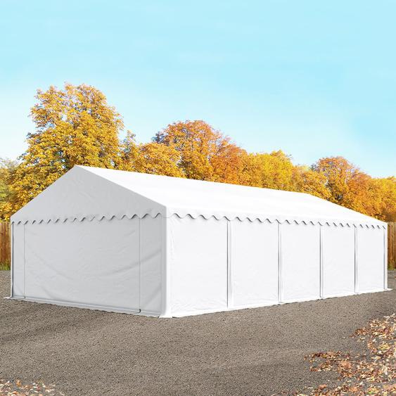 5x10 m tente de stockage, PVC 700, H. 2 m, blanc - (6118)