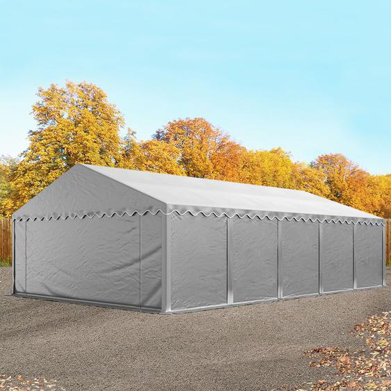 5x10 m tente de stockage, PVC 750, H. 2 m, gris