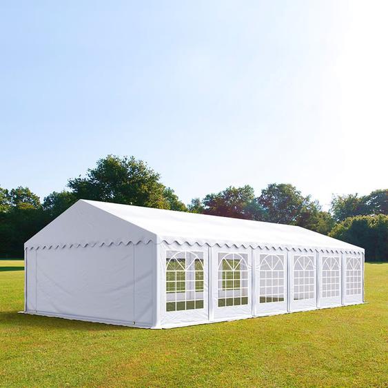 5x12 m tente de réception, PVC 700, H. 2 m, blanc - (4746)