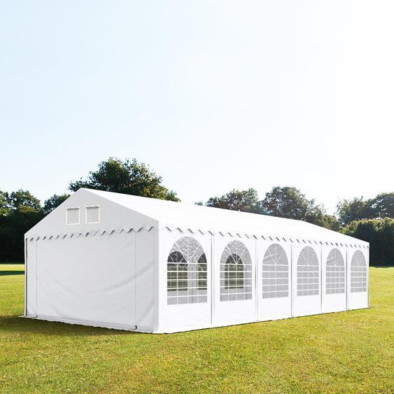5x12 m tente de réception, PVC 800, H. 2 m, blanc - (2659)