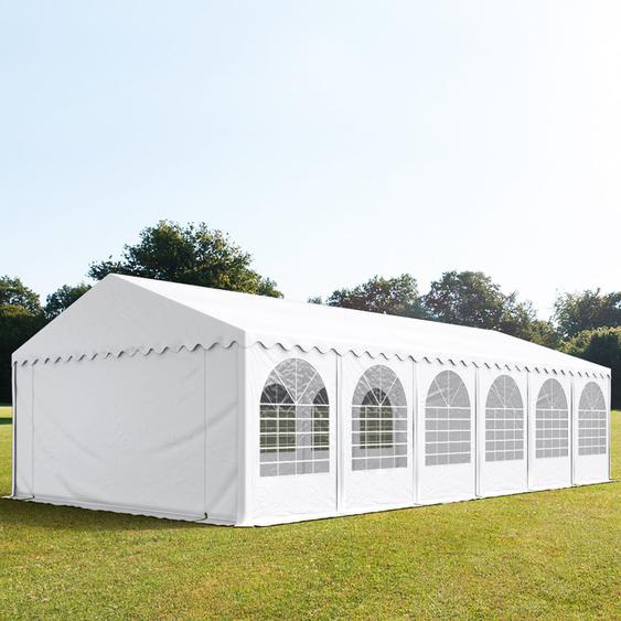 5x12 m tente de réception, PVC 800, H. 2 m, blanc - (5360)