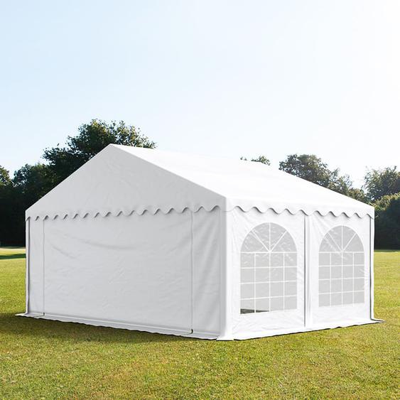 5x5 m tente de réception, PVC 700, H. 2 m, blanc - (5107)