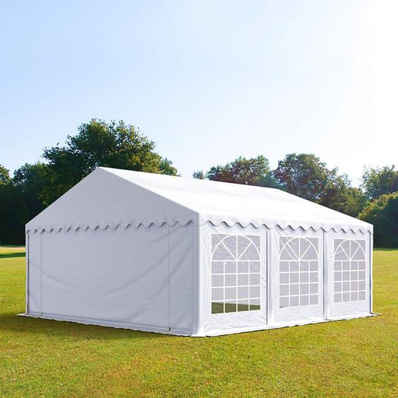 5x6 m tente de réception, PVC 700, H. 2 m, blanc - (6073)