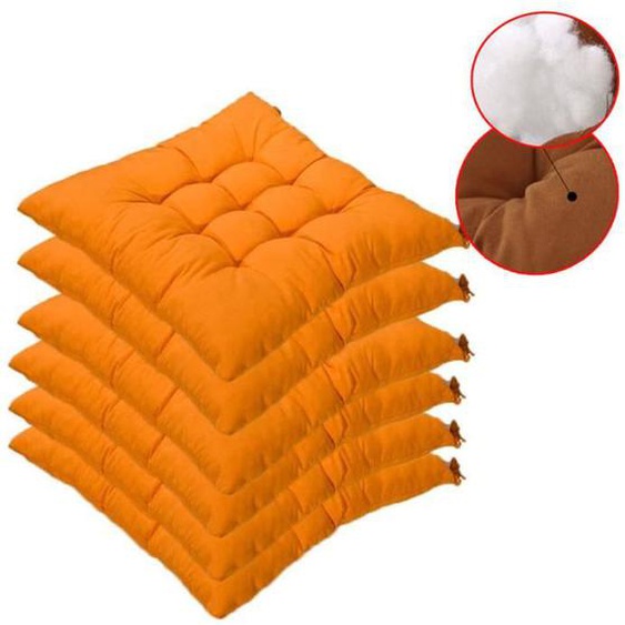 6 Coussins de Chaises Carrés 40x40 Coussins de Siège Décoration Maison Coussin Mat Matelassée, Idéal pour intérieur et extérieur,A