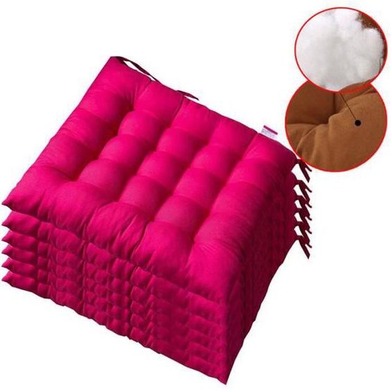 6 Coussins de Chaises Carrés 40x40 Coussins de Siège Décoration Maison Coussin Mat Matelassée, Idéal pour intérieur et extérieur,K