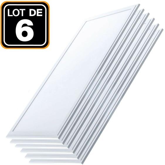 6 Dalles led 40W 120x30 Blanc Froid 6000k