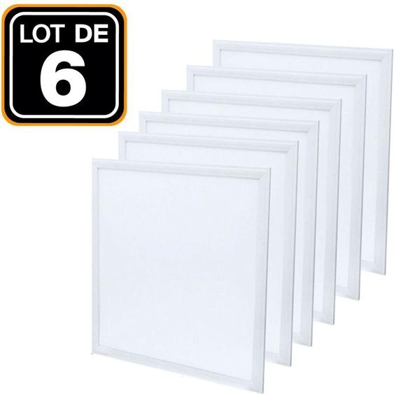 6 Dalles led 600x600 40W pmma Blanc froid 6000k Haute Luminosité - Plusieurs modèles disponibles