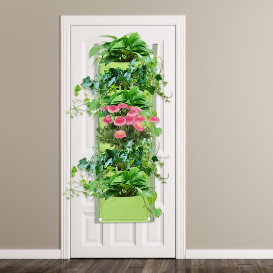 6 poches de sacs de culture verticaux pour plantes, conteneur, jardinière murale pour lextérieur GardenGreen