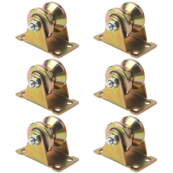 6 rouleaux en V, en acier galvanisé, diamètre 30 mm, avec roulements à billes