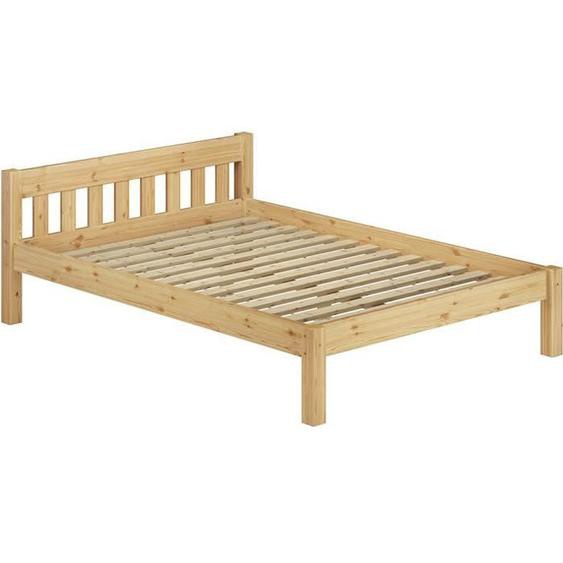 60.38-18 lit adulte de charme scandinave en pin massif naturel, surface de couchage 180x200, y compris sommier à lattes en bois