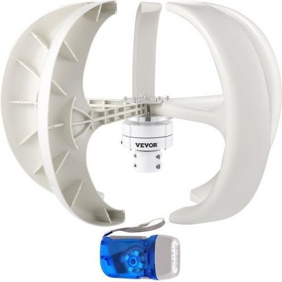 VEVOR Générateur déolienne 600 W Générateur de vent vertical, 12 m / s Contrôleur intégré, Éolienne avec régulateur de charge 5 pales Générateur déolienne, Générateur déolienne pour complément délectricité
