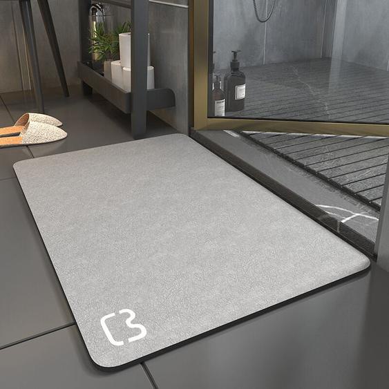 Cyslmuk - 60x90 Tapis de Bain Antidérapant Super Absorbant Diatomite Tapis Salle de Bain Microfibre Tapis de Baignoire Tapis de Douche Doux Séchage
