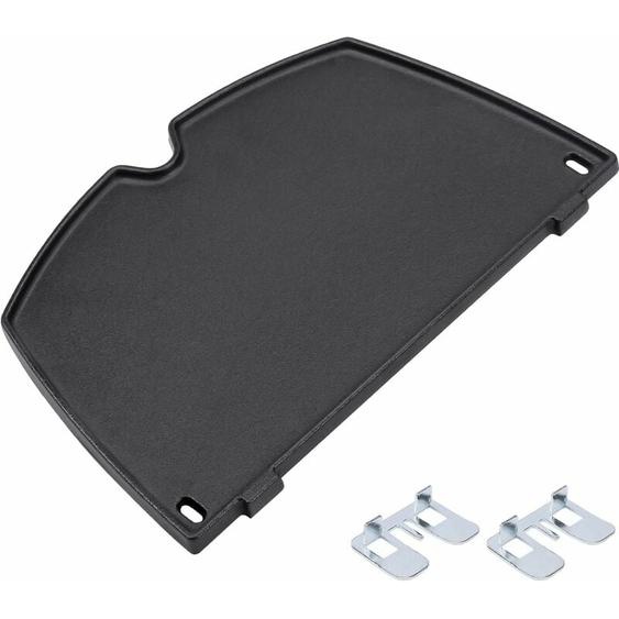 6559 38,9 x 27,5 cm Plaque de plancha en fonte accessoire pour Weber Q200 Q220 Q2000 Q2200 Modèles de gril de la série, pièce détachée pour fonte