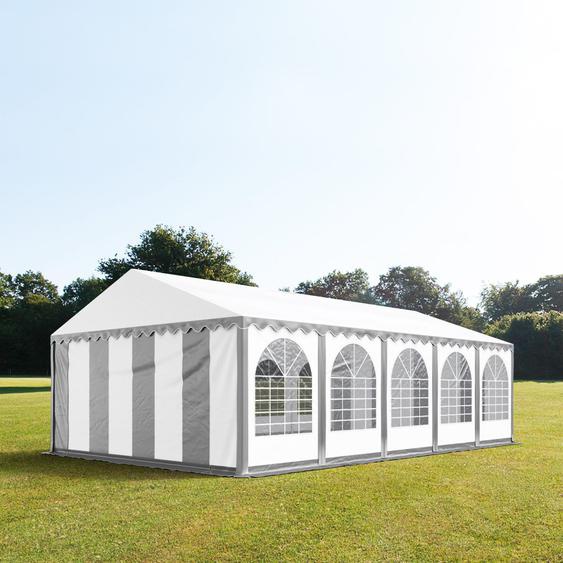 6x10 m tente de réception, PVC 800, H. 2 m, gris-blanc - (5373)