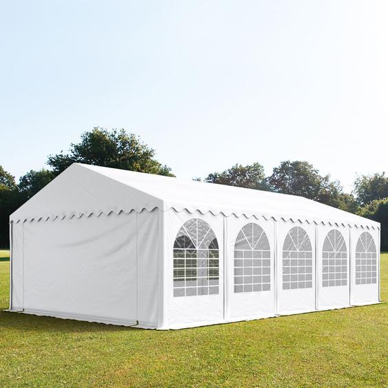6x10 m tente de réception, PVC 800, H. 2 m, blanc - (7846)