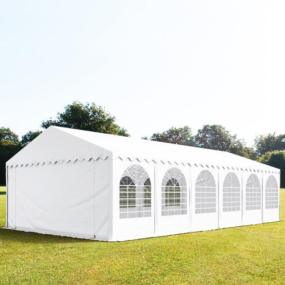6x12 m tente de réception, PVC 800, H. 2 m, blanc - (7859)