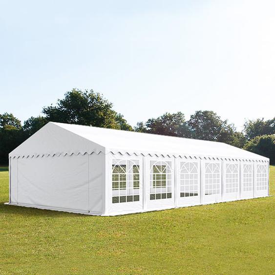 6x14 m tente de réception, PVC 700, H. 2 m, blanc - (5109)