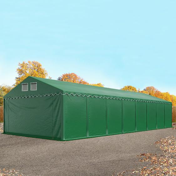 6x36 m tente de stockage, PVC 800, H. 2,6 m, vert foncé, avec statique (type de sol : terre) - (537508)
