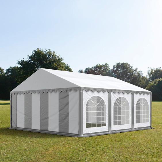 6x6 m tente de réception, PVC 750, H. 2 m, gris-blanc - (7159)
