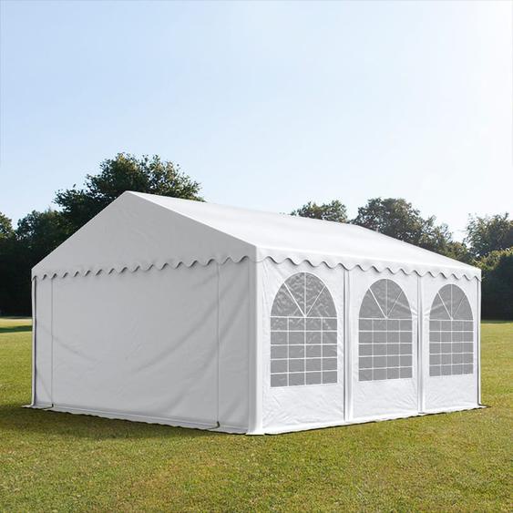 6x6 m tente de stockage, PVC 800, H. 2,6 m, blanc, sans statique - (7866bl)